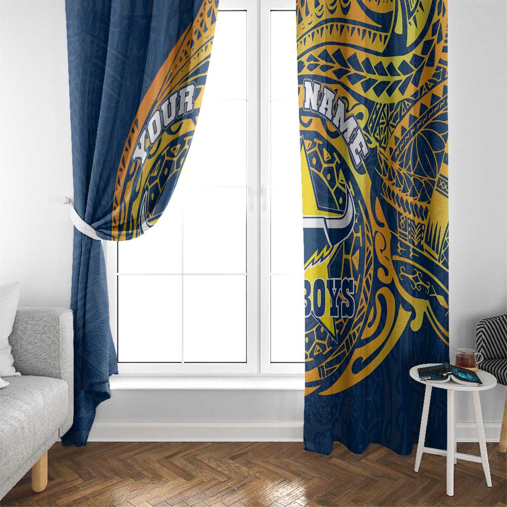 Personalized North Queensland Cowboys Window Curtain Polynesian Tribal Chest and Sleeve Tattoo