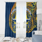 Personalized North Queensland Cowboys Window Curtain Polynesian Tribal Chest and Sleeve Tattoo