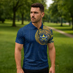 Personalized North Queensland Cowboys Zipper Polo Shirt Polynesian Tribal Chest and Sleeve Tattoo