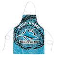 Personalized Cronulla Sutherland Sharks Apron Polynesian Tribal Chest and Sleeve Tattoo