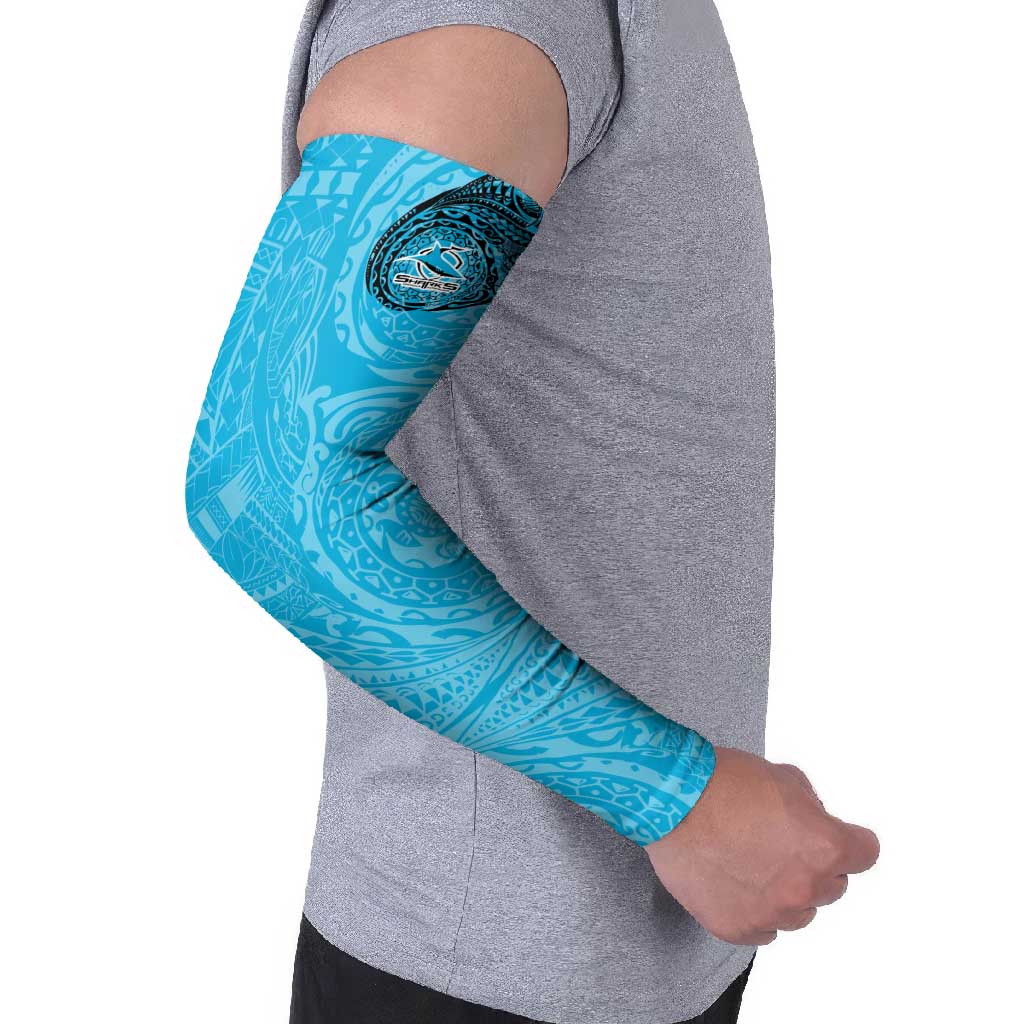 Personalized Cronulla Sutherland Sharks Arm Sleeves Polynesian Tribal Chest and Sleeve Tattoo
