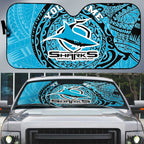 Personalized Cronulla Sutherland Sharks Auto Sun Shade Polynesian Tribal Chest and Sleeve Tattoo