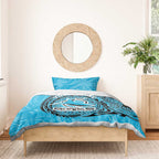 Personalized Cronulla Sutherland Sharks Bedding Set Polynesian Tribal Chest and Sleeve Tattoo