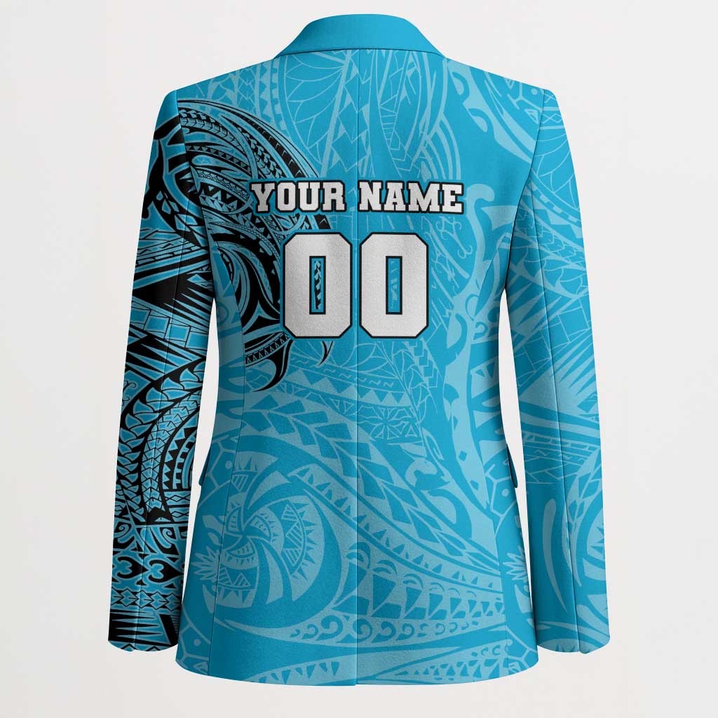 Personalized Cronulla Sutherland Sharks Blazer Polynesian Tribal Chest and Sleeve Tattoo