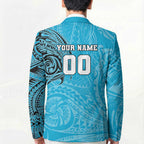 Personalized Cronulla Sutherland Sharks Blazer Polynesian Tribal Chest and Sleeve Tattoo