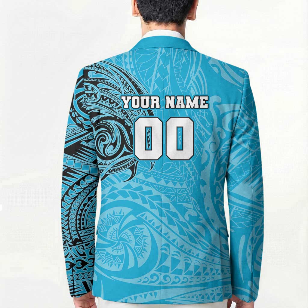 Personalized Cronulla Sutherland Sharks Blazer Polynesian Tribal Chest and Sleeve Tattoo