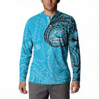 Personalized Cronulla Sutherland Sharks Button Sweatshirt Polynesian Tribal Chest and Sleeve Tattoo