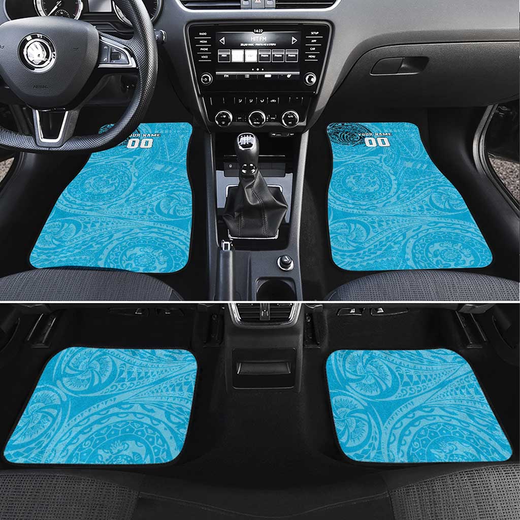 Personalized Cronulla Sutherland Sharks Car Mats Polynesian Tribal Chest and Sleeve Tattoo
