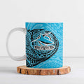 Personalized Cronulla Sutherland Sharks Ceramic Mug Polynesian Tribal Chest and Sleeve Tattoo