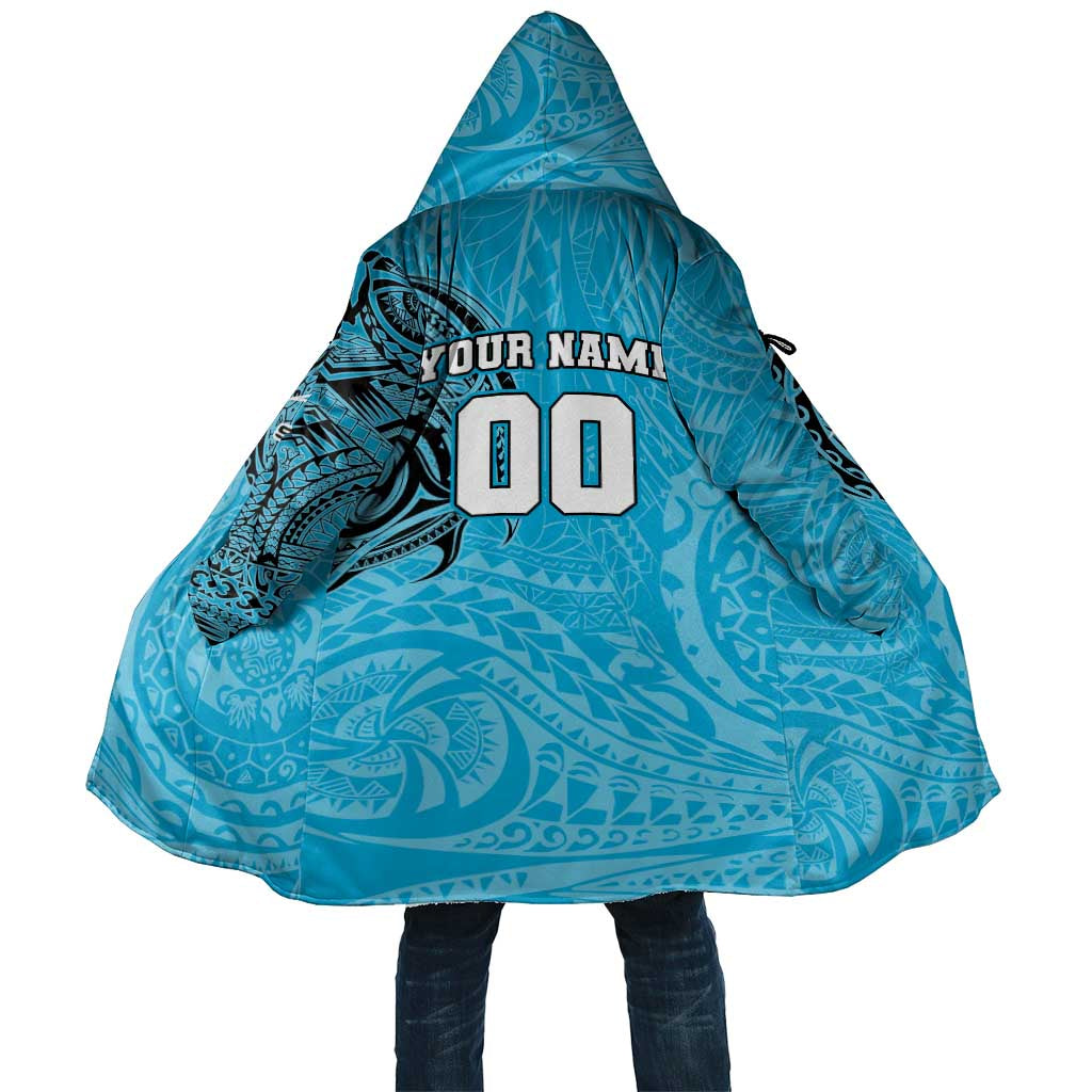 Personalized Cronulla Sutherland Sharks Cloak Polynesian Tribal Chest and Sleeve Tattoo