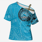 Personalized Cronulla Sutherland Sharks Cross Shoulder Shirt Polynesian Tribal Chest and Sleeve Tattoo