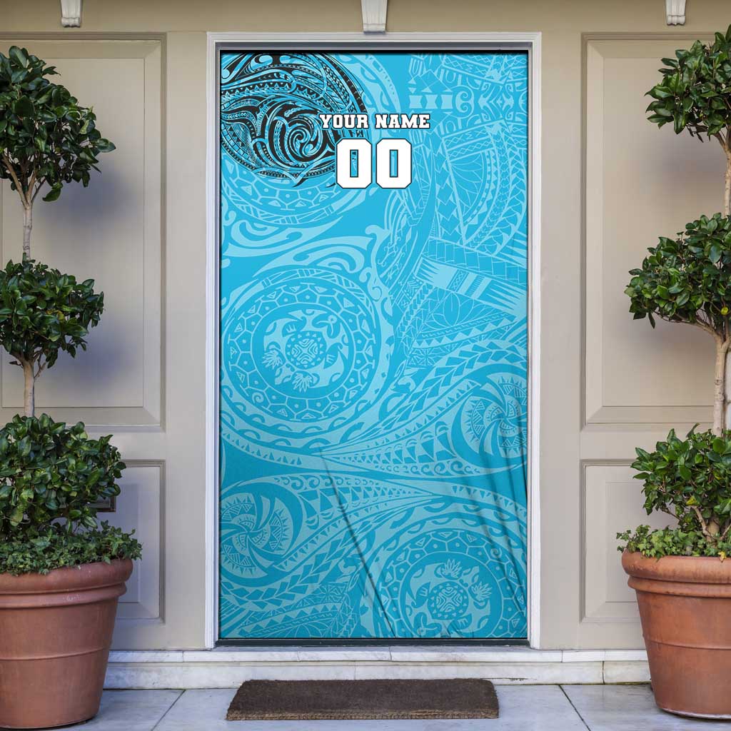 Personalized Cronulla Sutherland Sharks Door Cover Polynesian Tribal Chest and Sleeve Tattoo