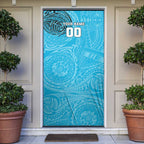 Personalized Cronulla Sutherland Sharks Door Cover Polynesian Tribal Chest and Sleeve Tattoo