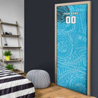 Personalized Cronulla Sutherland Sharks Door Cover Polynesian Tribal Chest and Sleeve Tattoo