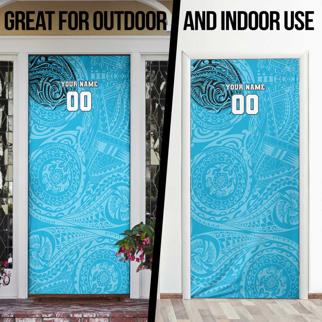 Personalized Cronulla Sutherland Sharks Door Cover Polynesian Tribal Chest and Sleeve Tattoo