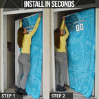 Personalized Cronulla Sutherland Sharks Door Cover Polynesian Tribal Chest and Sleeve Tattoo
