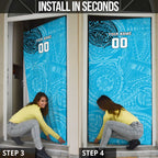 Personalized Cronulla Sutherland Sharks Door Cover Polynesian Tribal Chest and Sleeve Tattoo