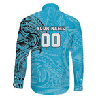 Personalized Cronulla Sutherland Sharks Family Matching Mermaid Dress and Hawaiian Shirt Polynesian Tribal Chest and Sleeve Tattoo