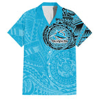 Personalized Cronulla Sutherland Sharks Family Matching Off The Shoulder Long Sleeve Dress and Hawaiian Shirt Polynesian Tribal Chest and Sleeve Tattoo