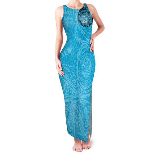 Personalized Cronulla Sutherland Sharks Family Matching Tank Maxi Dress and Hawaiian Shirt Polynesian Tribal Chest and Sleeve Tattoo