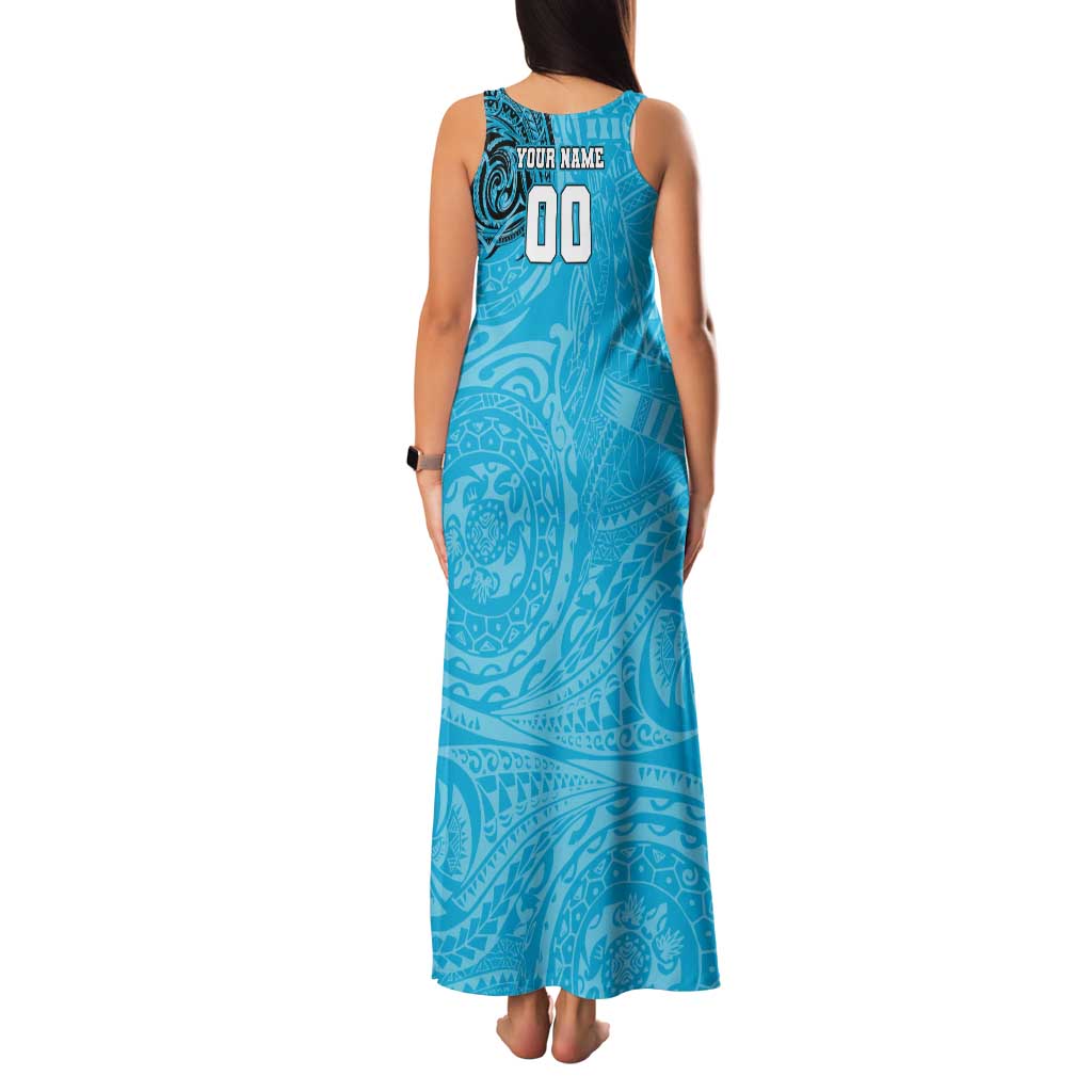 Personalized Cronulla Sutherland Sharks Family Matching Tank Maxi Dress and Hawaiian Shirt Polynesian Tribal Chest and Sleeve Tattoo