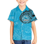 Personalized Cronulla Sutherland Sharks Hawaiian Shirt Polynesian Tribal Chest and Sleeve Tattoo