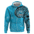 Personalized Cronulla Sutherland Sharks Hoodie Polynesian Tribal Chest and Sleeve Tattoo