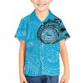 Personalized Cronulla Sutherland Sharks Kid Hawaiian Shirt Polynesian Tribal Chest and Sleeve Tattoo