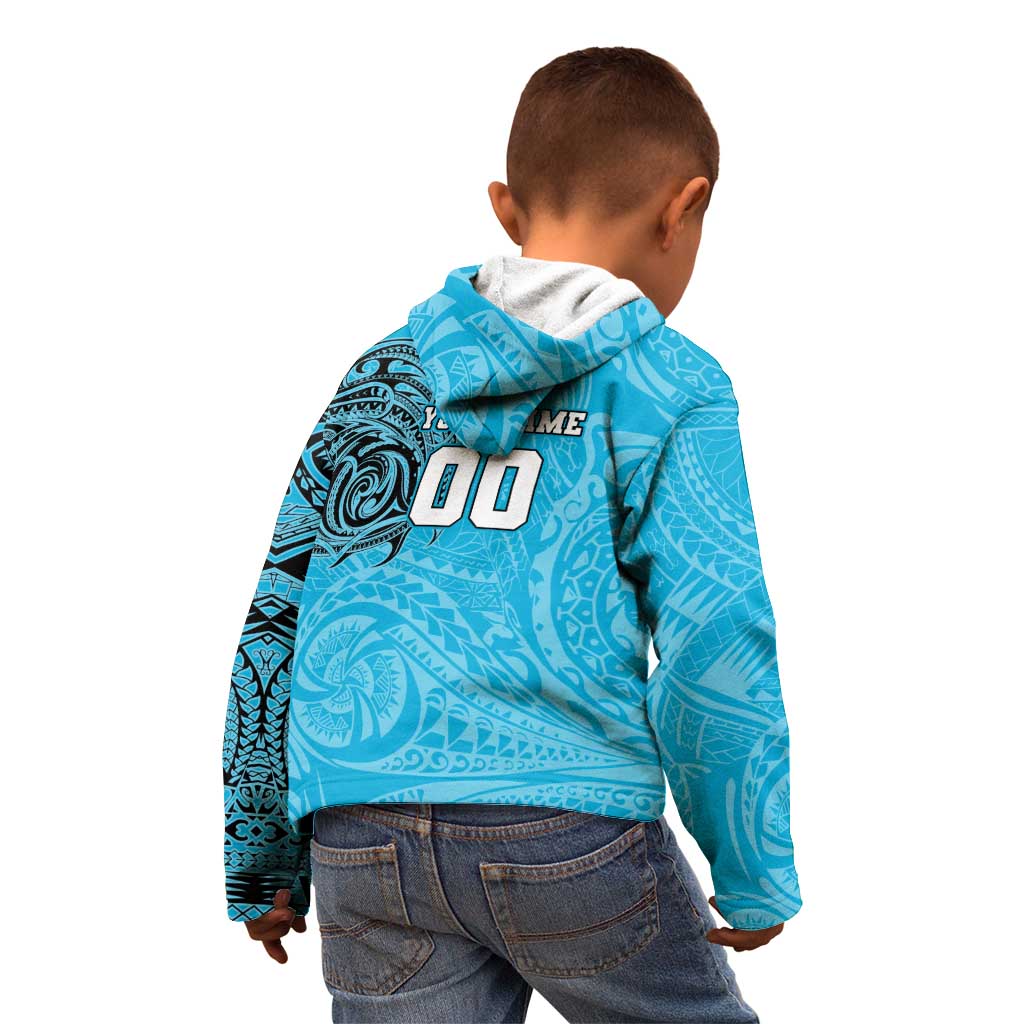 Personalized Cronulla Sutherland Sharks Kid Hoodie Polynesian Tribal Chest and Sleeve Tattoo