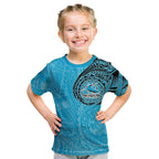 Personalized Cronulla Sutherland Sharks Kid T Shirt Polynesian Tribal Chest and Sleeve Tattoo