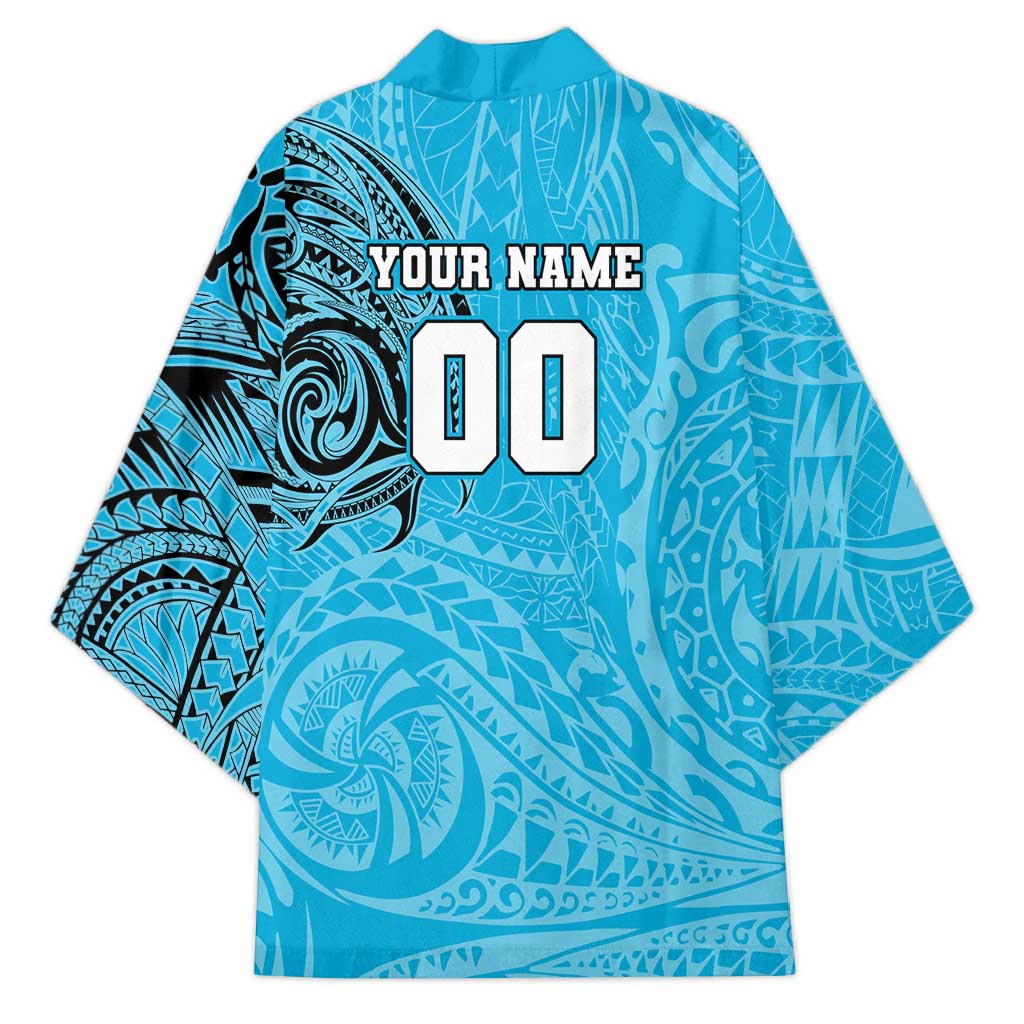 Personalized Cronulla Sutherland Sharks Kimono Polynesian Tribal Chest and Sleeve Tattoo