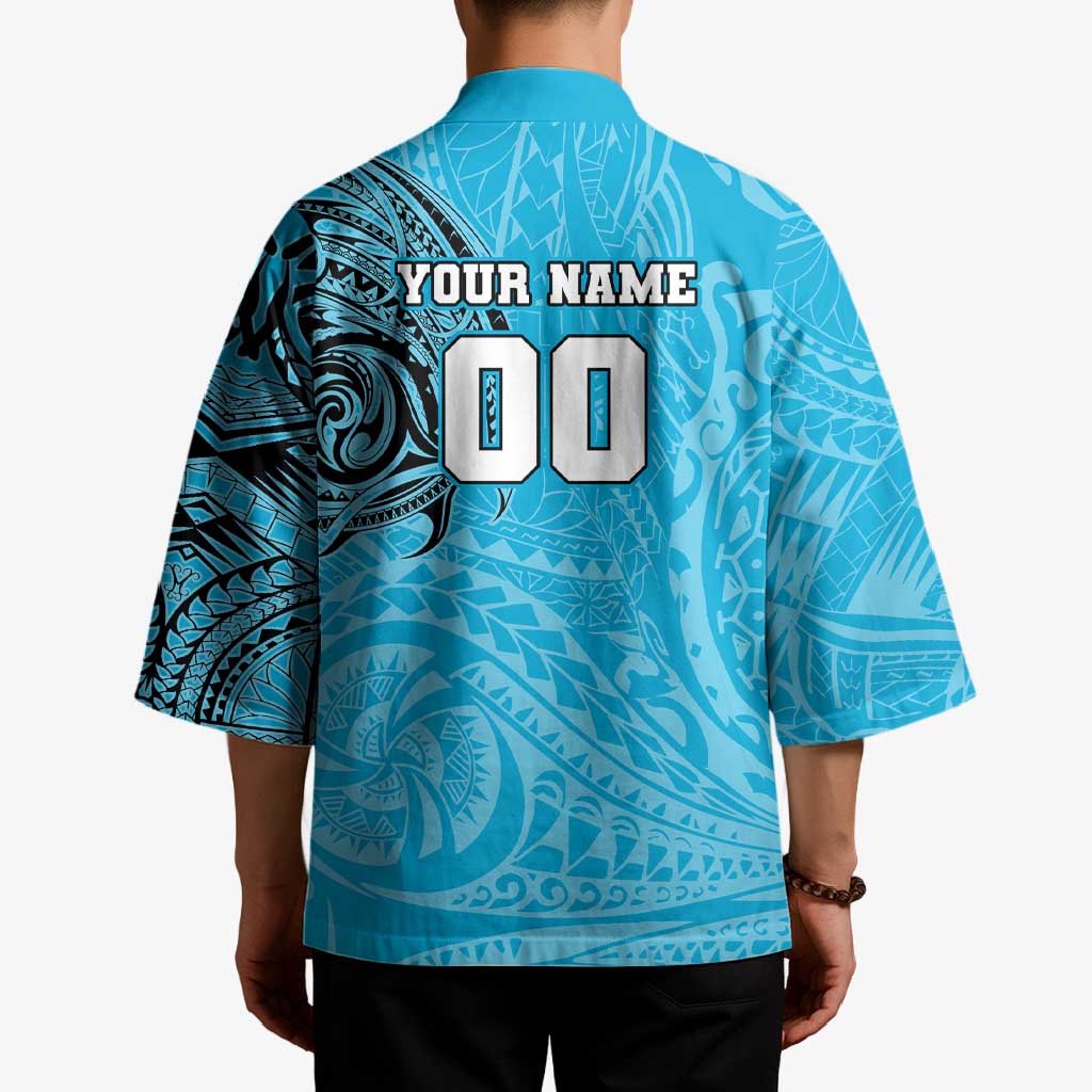 Personalized Cronulla Sutherland Sharks Kimono Polynesian Tribal Chest and Sleeve Tattoo