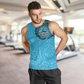 Personalized Cronulla Sutherland Sharks Men Tank Top Polynesian Tribal Chest and Sleeve Tattoo