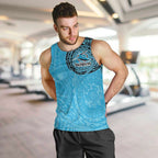 Personalized Cronulla Sutherland Sharks Men Tank Top Polynesian Tribal Chest and Sleeve Tattoo