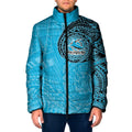Personalized Cronulla Sutherland Sharks Padded Jacket Polynesian Tribal Chest and Sleeve Tattoo