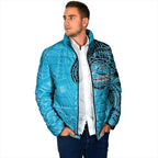 Personalized Cronulla Sutherland Sharks Padded Jacket Polynesian Tribal Chest and Sleeve Tattoo