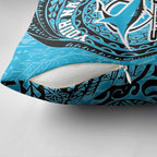 Personalized Cronulla Sutherland Sharks Pillow Cover Polynesian Tribal Chest and Sleeve Tattoo