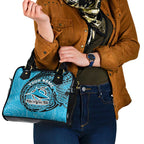 Personalized Cronulla Sutherland Sharks Shoulder Handbag Polynesian Tribal Chest and Sleeve Tattoo