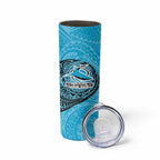 Personalized Cronulla Sutherland Sharks Skinny Tumbler Polynesian Tribal Chest and Sleeve Tattoo