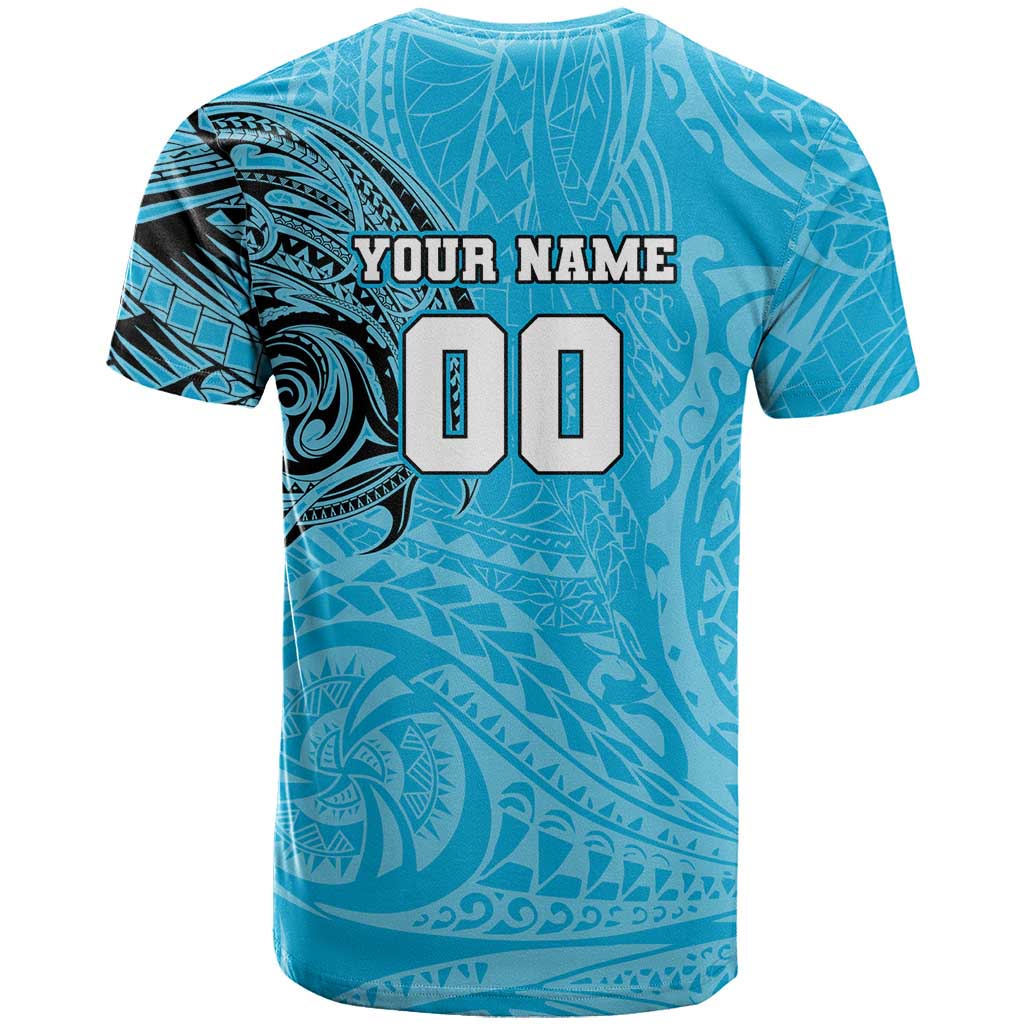 Personalized Cronulla Sutherland Sharks T Shirt Polynesian Tribal Chest and Sleeve Tattoo