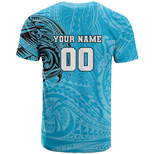 Personalized Cronulla Sutherland Sharks T Shirt Polynesian Tribal Chest and Sleeve Tattoo
