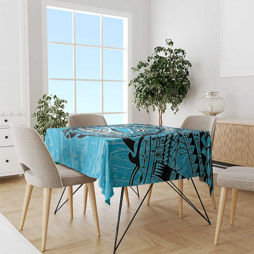 Personalized Cronulla Sutherland Sharks Tablecloth Polynesian Tribal Chest and Sleeve Tattoo