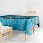 Personalized Cronulla Sutherland Sharks Tablecloth Polynesian Tribal Chest and Sleeve Tattoo