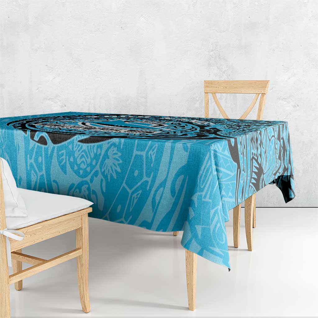Personalized Cronulla Sutherland Sharks Tablecloth Polynesian Tribal Chest and Sleeve Tattoo