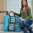 Personalized Cronulla Sutherland Sharks Travel Bag Polynesian Tribal Chest and Sleeve Tattoo