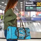 Personalized Cronulla Sutherland Sharks Travel Bag Polynesian Tribal Chest and Sleeve Tattoo