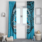 Personalized Cronulla Sutherland Sharks Window Curtain Polynesian Tribal Chest and Sleeve Tattoo
