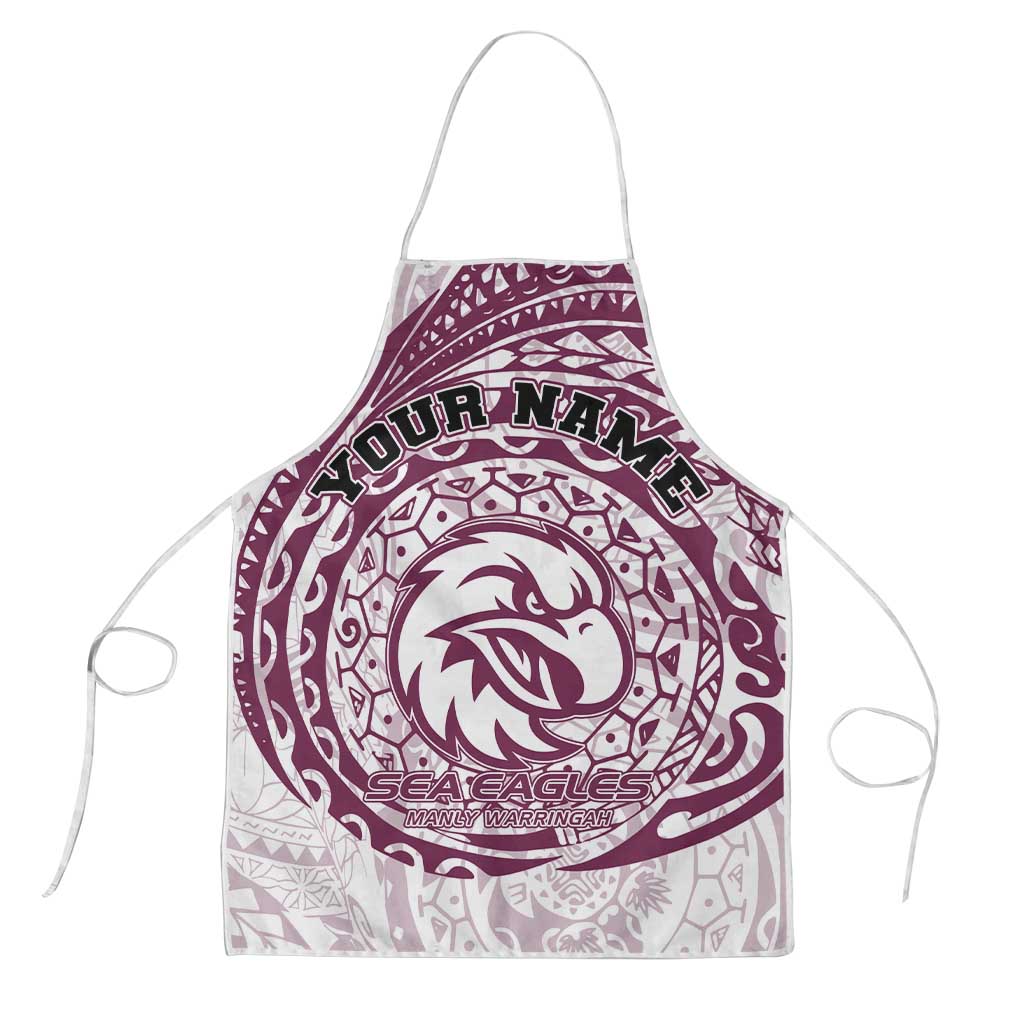 Personalized Manly Warringah Sea Eagles Apron Polynesian Tribal Chest and Sleeve Tattoo