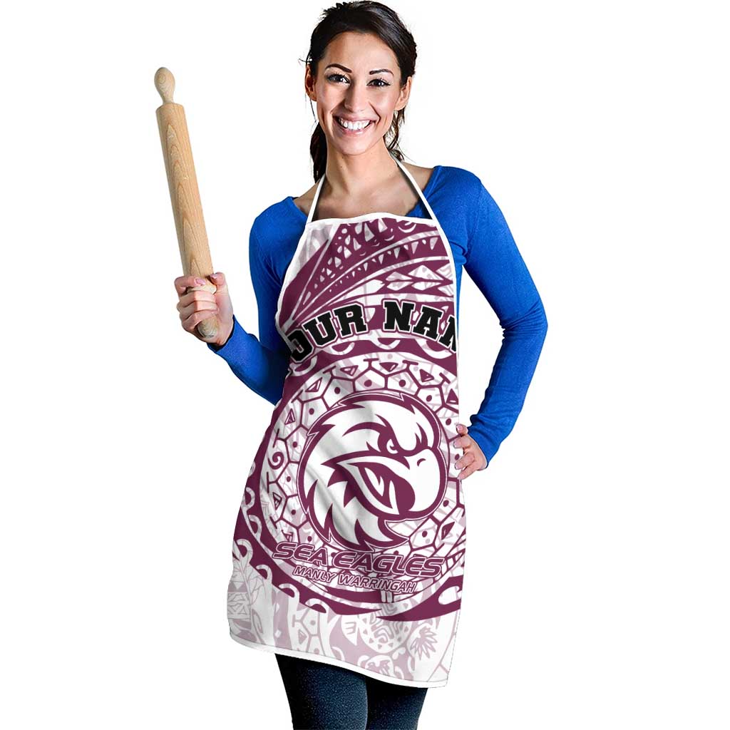 Personalized Manly Warringah Sea Eagles Apron Polynesian Tribal Chest and Sleeve Tattoo