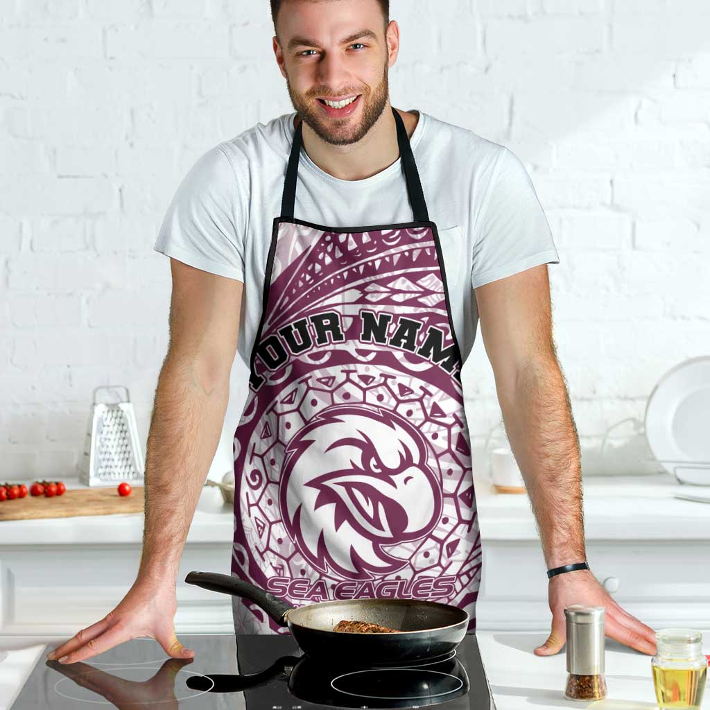 Personalized Manly Warringah Sea Eagles Apron Polynesian Tribal Chest and Sleeve Tattoo